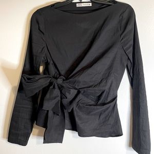 Silk formal top! With a big bow tie